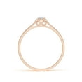 thumbnail image 2 of ANGARA Natural 0.12 Ct. Diamond Halo Engagement Ring in 14K Rose Gold for Women (Ring Size: 3), 2 of 9