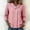 Hot Pink, variant on Women's Gingham Plaid Notched Lapel Blouse, 3/4 Cuffed Sleeve Two Button Front Casual Shirt Black XXL