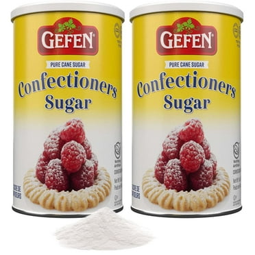 Gefen Confectioners Sugar, 16oz in Resealable Container, 10x Powdered Sugar 2 Pack, Total of 2 lbs, Corn Free, Gluten Free, Premium Confection Sugar