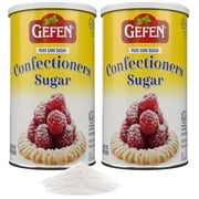 Gefen Confectioners Sugar, 16oz in Resealable Container, 10x Powdered Sugar 2 Pack, Total of 2 lbs, Corn Free, Gluten Free, Premium Confection Sugar