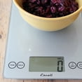 thumbnail image 3 of Escali Arti Glass Food Scale Digital Countertop Kitchen, Baking and Cooking Scale with Nutrition and Calorie Counter, 15-Pound Capacity, 9" x 6.5" x .75", Shiny Silver, 3 of 6