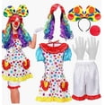 thumbnail image 3 of Disfraz de payaso de Halloween para adultos, traje de actuación, traje de payaso, traje de peluca de cosplay, 3 of 4