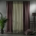 thumbnail image 4 of 3S Brother's Solid Combined Mix and Match 4 Panels Curtains with 2 Color Combination Velvet Look Hanging Back Tap & Rod Pocket Bedroom Office Windows Luxury Home Decoration 28"x84" Cream-Rose Pink, 4 of 7