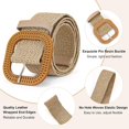 thumbnail image 2 of Zhengup Woven Belt for Women Straw Elastic Stretch Waist Belt Boho Belts Ladies Summer Beach Dress Belts, 2 of 8