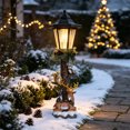 thumbnail image 6 of Christmas Outdoor Solar Lights, Solar Christmas Yard Decorations, Resin Courtyard Lamppost Lantern With Woodland Animal Figurines Multicolor LED Light 14.9 in for Pathway Porch Garden, 6 of 9