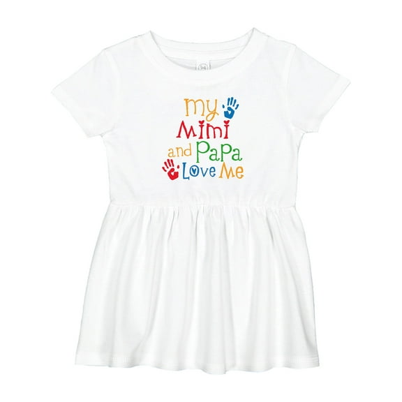Inktastic Mimi and Papa Love Me Girls Baby Dress