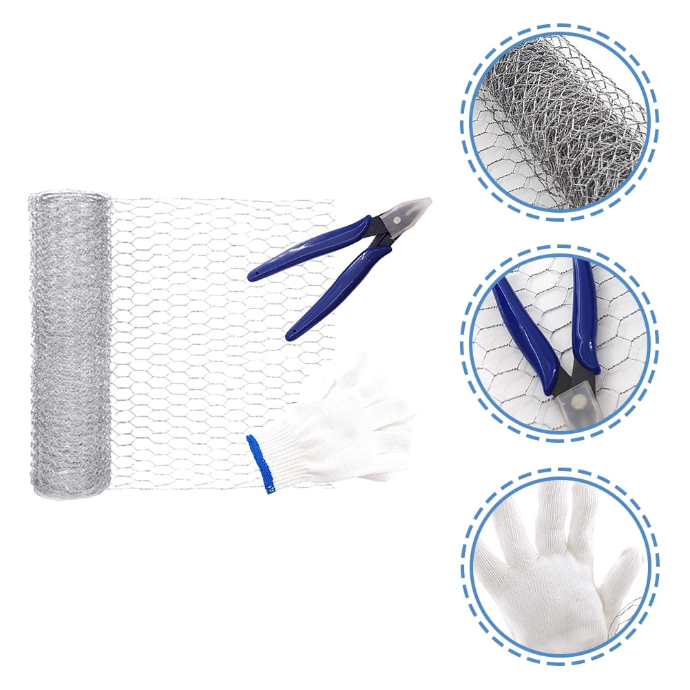 Zehuanyu 2 Sets Chicken Wire Net Poultry Wire Netting Hexagonal Galvanized Mesh for Garden