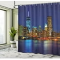 thumbnail image 5 of Ambesonne Urban Shower Curtain, Manhattan Sunset Skyline, 69"Wx75"L, Multicolor, 5 of 5