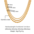 thumbnail image 4 of Cadena de collar de acero inoxidable, collar de acero de titanio, cadena que no se decolora para hombres, accesorios de joyería, cadena colgante, 4 of 4