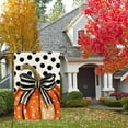 thumbnail image 4 of Fall Pumpkin Garden Flag 12x18 Inch Double Sided for Outside Polka Dot Small Burlap Autumn Holiday Yard Decoration Flag (White-NO.8), 4 of 6