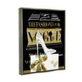 thumbnail image 3 of Stupell Black Glam Fashion Heels & Books Beauty & Fashion Painting Gray Floater Framed Art Print Wall Art, 3 of 6