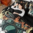 thumbnail image 4 of Homewish Abstract Drum Set 7-Piece Twin Bedding Sets For Teens Boys Girls,Musical Instrument Bedding Comforter Set,Music Theme Breathable Sheet Sets,Super Cozy Room Decor,Reversible, 4 of 8