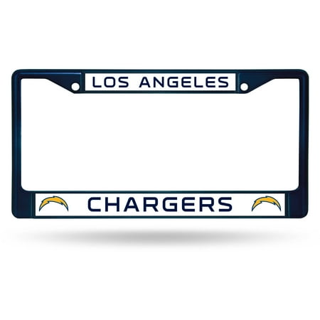 Navy Art Glass Frame - Rico Industries NFL Color License Plate Frame, Los Angeles Chargers