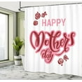 thumbnail image 4 of Ambesonne Saying Shower Curtain, Happy Mothers Day Roses, 69"Wx70"L, Pale Pink Ruby White, 4 of 4