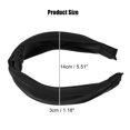 thumbnail image 2 of Unique Bargains Satin Knot Headband Hairband for Women Lady Black 1.2 Inch Wide 1 Pcs, 2 of 7
