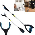 thumbnail image 3 of 84 cm Grab Tool Disabled Pick up Helping Hand Grabber Long Reach Arm Extension Tool Aluminum Rubber Arm Extension Trash Clip (black), 3 of 7
