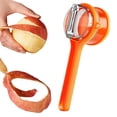 thumbnail image 1 of Herramienta para pelar frutas, herramienta para pelar zanahorias con almacenamiento, Mango ergonómico antideslizante, herramienta para pelar melones,, 1 of 8