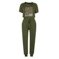thumbnail image 4 of jovatis Shorts pour Femmes Mode Tendance Été Imprimé Bouton Décontracté Manches Courtes Ensemble Haut + Pantalon, 4 of 4
