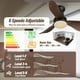 thumbnail image 3 of Ventilador de Techo Empotrado de 30 Pulgadas con Luz - Pequeño Ventilador de Techo con Luz para Recámara/habitación de Niños/habitación Pequeña - Uso Interior/exterior - 3 Aspas de Nogal, 3 of 7