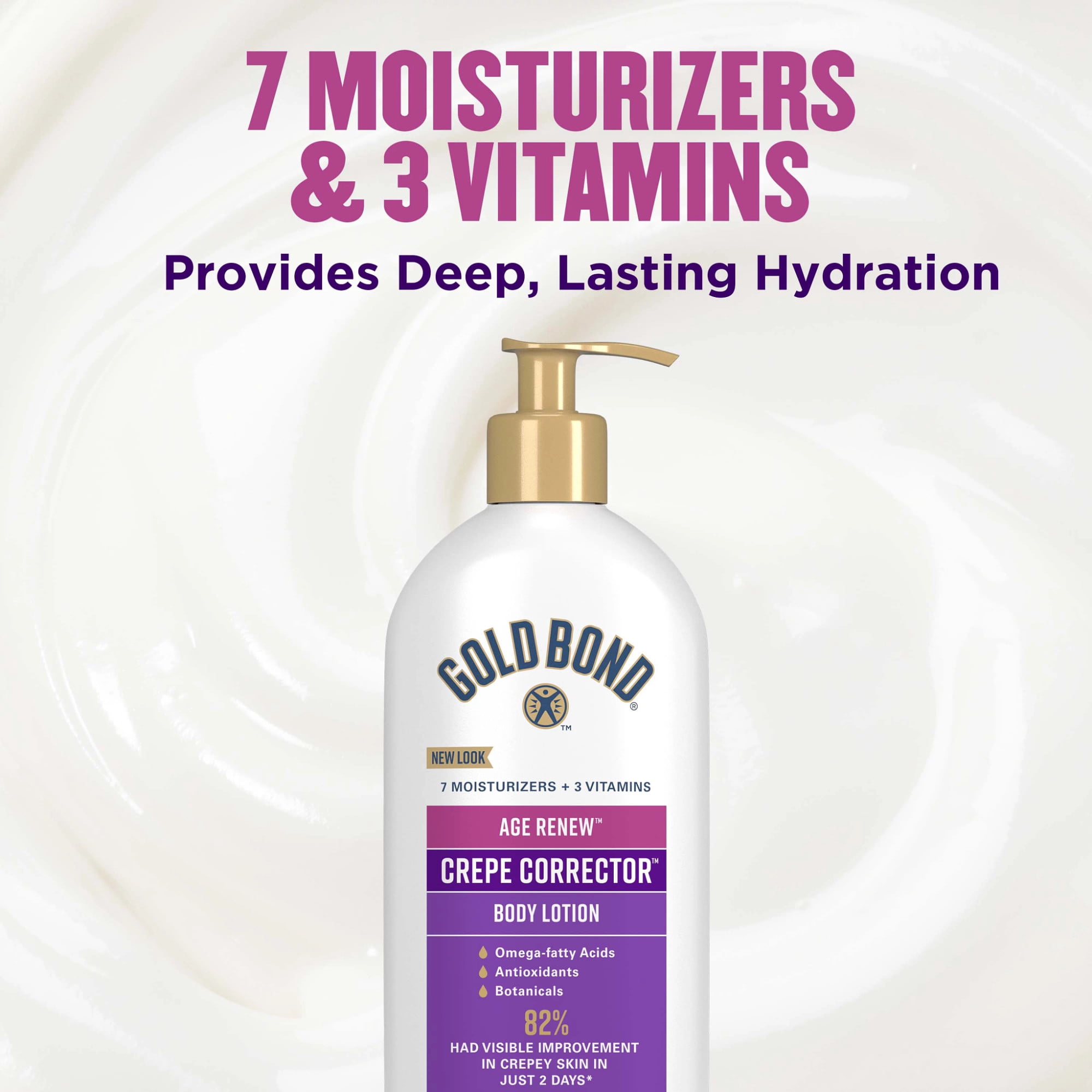 Gold Bond Age Renew Crepe Corrector Body Lotion, Replenishing and Smoothing Formula, Gold Bond Crepe Corrector Body Lotion, 14 oz
