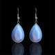 thumbnail image 3 of 4 pares de pendientes transparentes de gota de agua de ópalo de moda para mujeres, 3 of 4