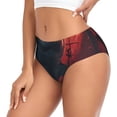 thumbnail image 2 of Fotbe Red Moon Shark Sailboat Calzones Estampados para Mujer – Ropa Interior de Algodón, Cómoda, Suave y Elástica-Small, 2 of 6