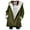 Army Green, variant on Brnmxoke Winter Coat for Women Long Sleeve Horn Buckle Overcoat with Pocket Plus Size Winter Warm Overcoat Hooded Parka Outwear Women Coat and Jacket