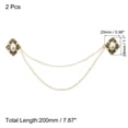 thumbnail image 2 of Unique Bargains 2 Pack Sweater Clips Vintage Cardigan Collar Clips with Chain(Gold), 2 of 6