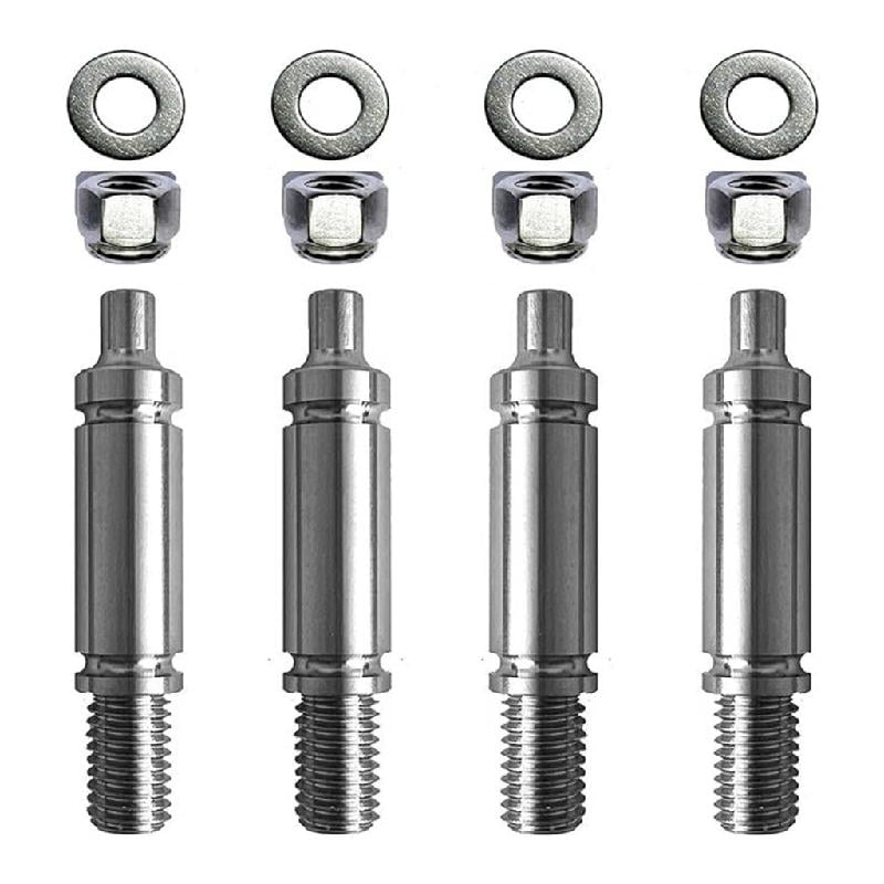 JZROCKER Pack of 4 Dryer Roller Shaft Set Drum Roller Shaft Stainless Steel Texture for Smooth Operations and Longevity