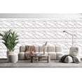 thumbnail image 4 of Dundee Deco 3D Wall Panels - Modern Trusan Paintable White PVC Wall Paneling for Interior Wall Decor, Pack of 5, Covers 13.5 sq. ft, 4 of 5