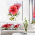 thumbnail image 1 of Design Art - Peinture à l'Aquarelle Hibiscus Rouge Fleur, 1 of 4
