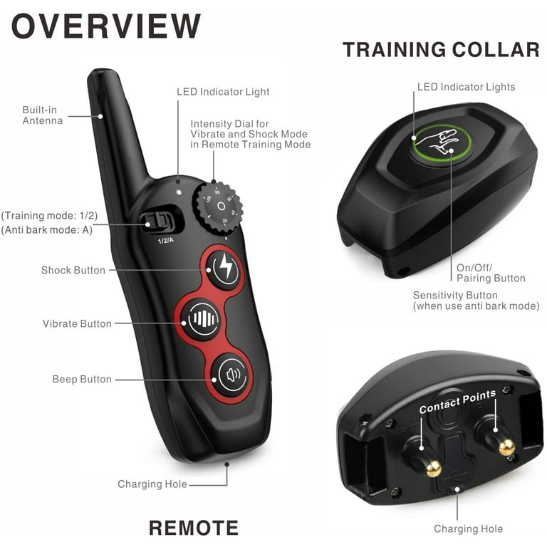 Open Box DOBE Bark Collar - 2 in 1 Dog Training Collar - Walmart.com