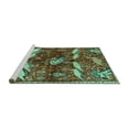 thumbnail image 2 of Ahgly Company Machine Washable Indoor Rectangle Animal Turquoise Blue Traditional Area Rugs, 5' x 7', 2 of 4
