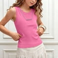 thumbnail image 2 of BLTIBY Girls Tank Tops Round Neck Sleeveless Ribbed Vest Casual Basic Thick Strap Slim Fitted Racerback Shirts Pink 2-3 Years, 2 of 8