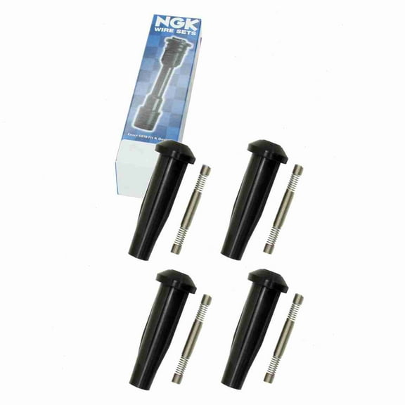 4 pc NGK 58939 Ignition Coil Boots for 02528 124018 175-1045 2528 35-7008 36-2055 50033 50033-1 671-4283 702443 727443 SPB151 SPP88 SPP88E Direct Spark Plug Wire