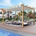 thumbnail image 6 of Danolapsi Outdoor Pergola 10 x 10ft Aluminum Pergola, Outdoor Shelter Modern Design with Adjustable Roof Sun Shade Pavilion Grape Trellis Grill Gazebo for Gardens, Patios, Garden Yard, Poolside, Deck, 6 of 6
