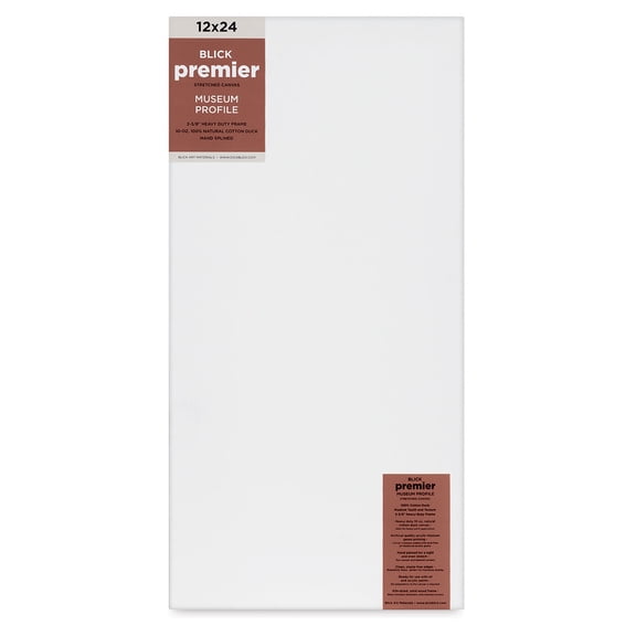 Blick Premier Stretched Cotton Canvas - Museum Profile, Splined, 12" x 24"