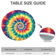 thumbnail image 6 of Colorful Tie Dye Spiral Pattern Round Fitted Tablecloth with Elastic Edge,Dining Table Cover Waterproof,Outdoor Round Tablecloth for Camping,Dining,Indoor and Outdoor, 6 of 7