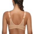 thumbnail image 4 of Wingslove Women's Sports Bra Full Coverage Wireless Bra Plus Size High Impact Non Padded Workout Bra,Beige 34B, 4 of 9