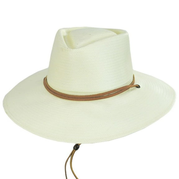 Cayuse Shantung Straw D-Crown Outback Hat - S - Natural