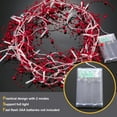 thumbnail image 2 of 10FT Christmas Red Pearl String Lights 30LED Lighted Berry Beaded Garland Festive Indoor Xmas Decoration Warm Lights for Bedroom Mantel Wedding Party Decor Battery Operated (Red), 2 of 8