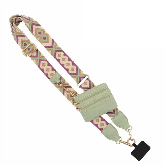 Correa para Teléfono con Estuche con Cremallera, Correa Clip And Go para Teléfono con Bandolera Estilo Billetera, Correa para Teléfono Bandolera A