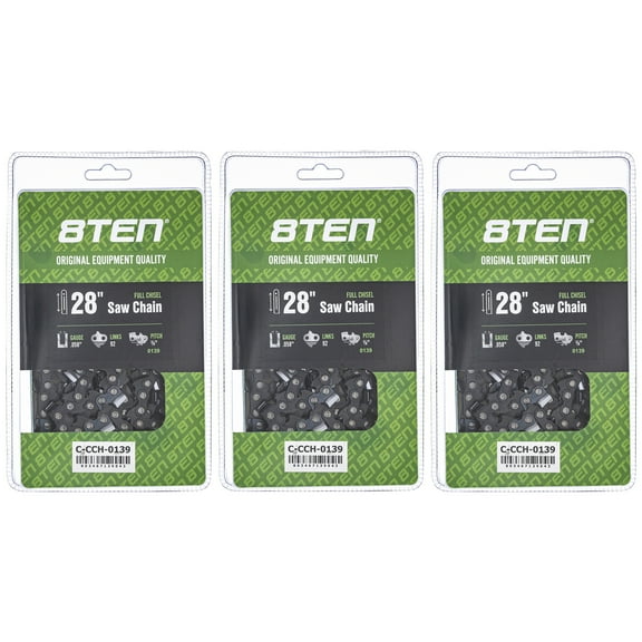 Full Chisel Chainsaw Chain 28 inch .058 3/8 92DL for McCulloch ProMac 800 3 Pack 810-CCC2351H