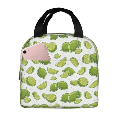 Insulated Lunch Bag for Women Men - Cute Fresh Limes Leakproof Cooler Lunch Box for Women Men  Lunch Tote Bags for Work School Picnic Travel