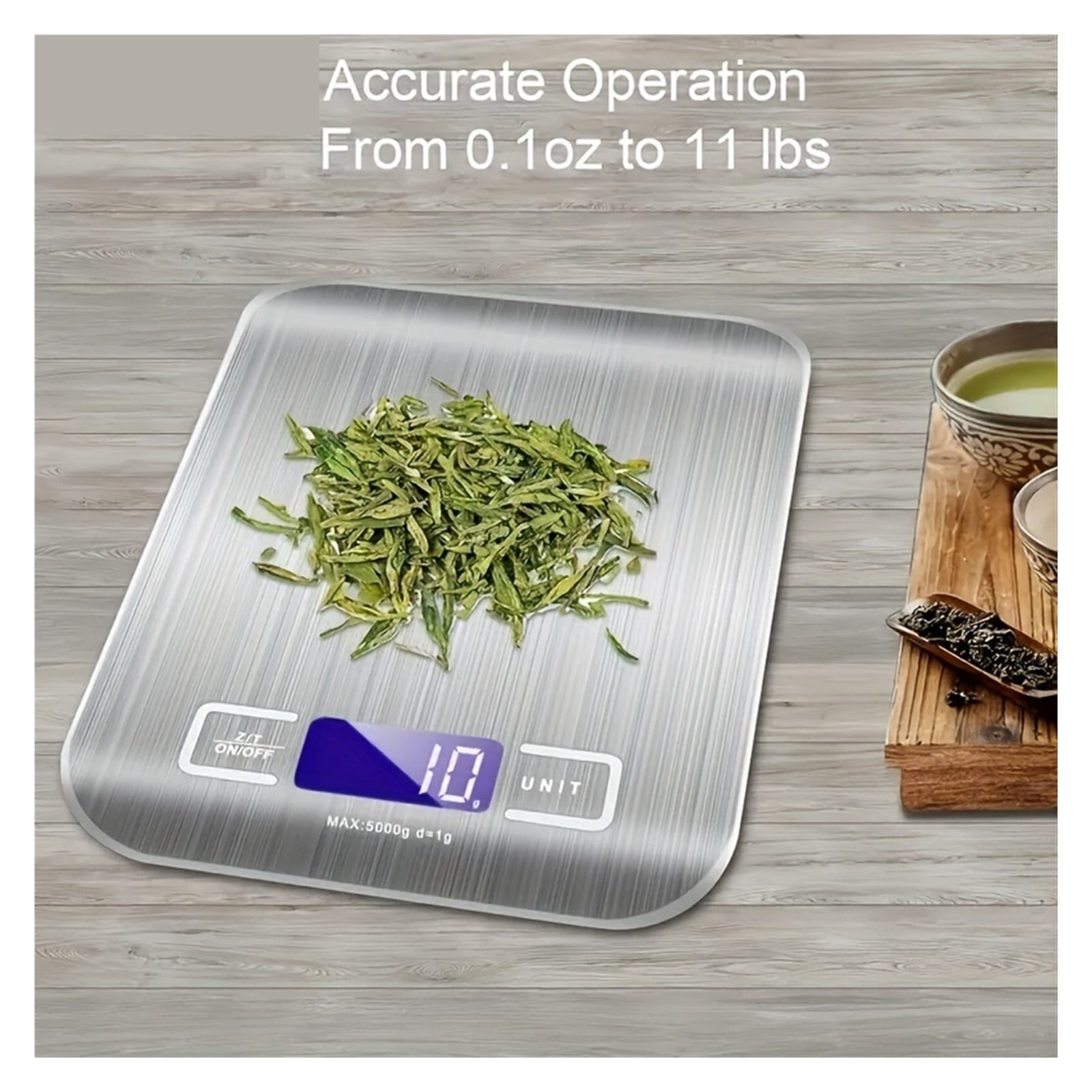 5kg/10kg Stainless Steel Electronic Scale, Kitchen Scale Household Food Fruit Snack Weighing Baking Tool