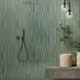 thumbnail image 2 of The Tile Life Castilla 6" x 6" Emerald Ribbed Glossy Ceramic Finger Tile Sample, 1 Piece, 2 of 9