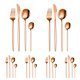 thumbnail image 1 of Juego de cubiertos dorados de 24 piezas, para 6 personas, de acero inoxidable, incluye cucharas, tenedores y cuchillos, ideal para cocina, hogar, oficina, restaurante, hotel., 1 of 5