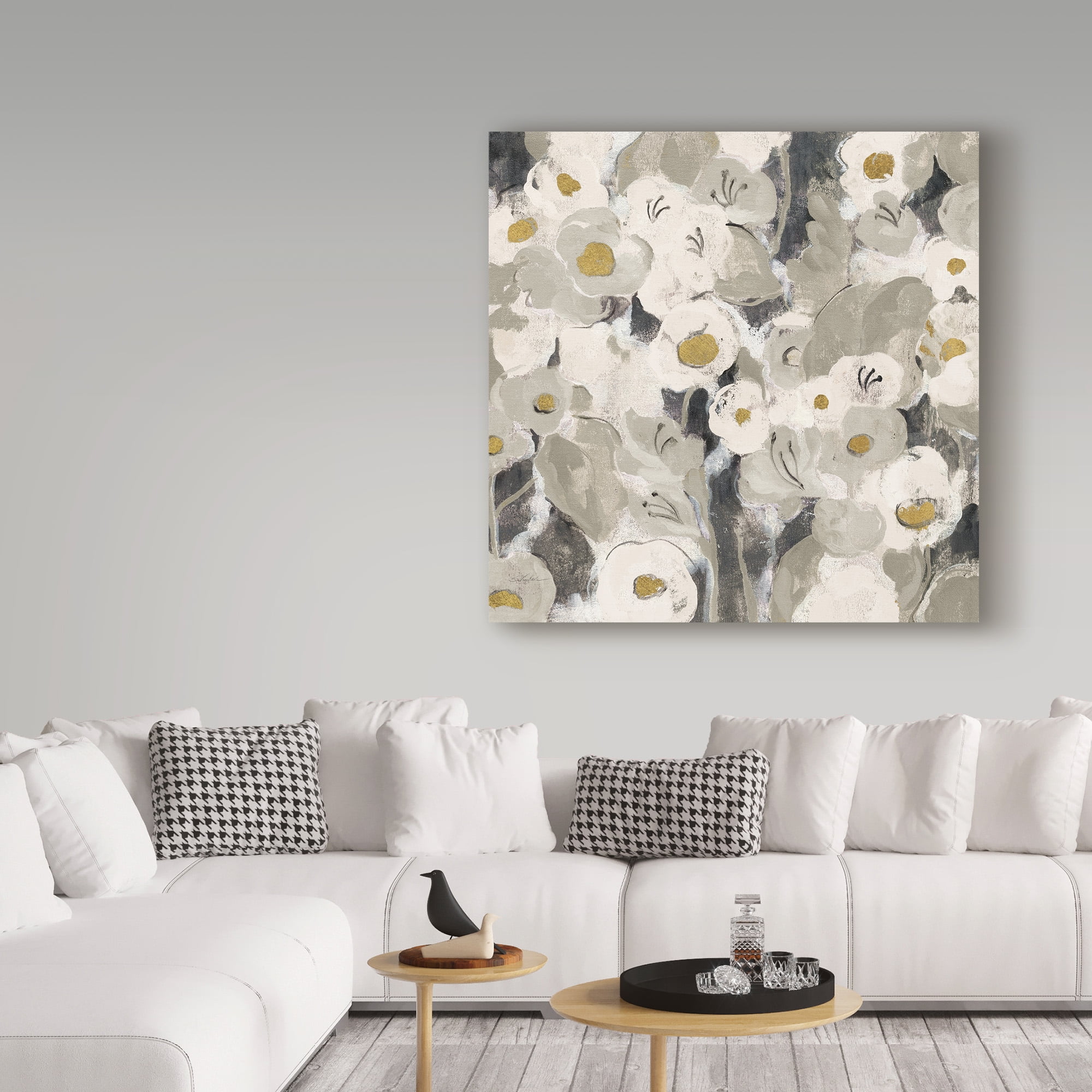 Trademark Fine Art 'Velvety Florals Neutral III' Canvas Art by Silvia Vassileva