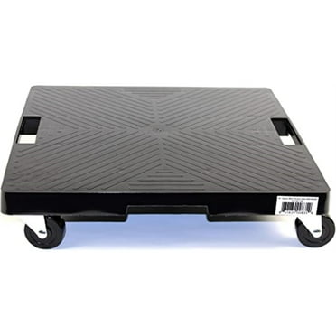 Devault DEVSQH16BL Square Plant Dolly with Handles Black, 16"