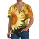 thumbnail image 1 of Fotbe Golden Sunflower In Field Camisa Estampada de Manga Corta para Hombre, Casual de Verano, Estilo Playero, Sin Arrugas-X-Large, 1 of 5